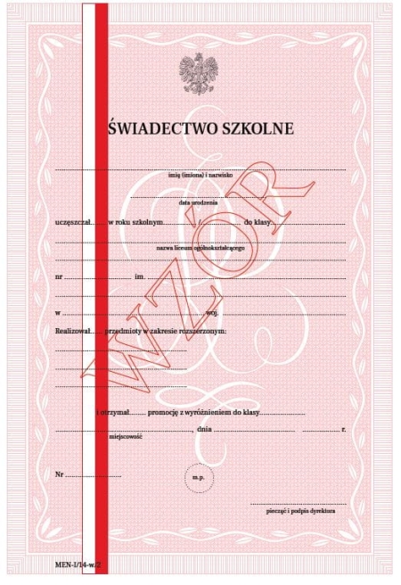 Wniosek o duplikat świadectwa szkolnego