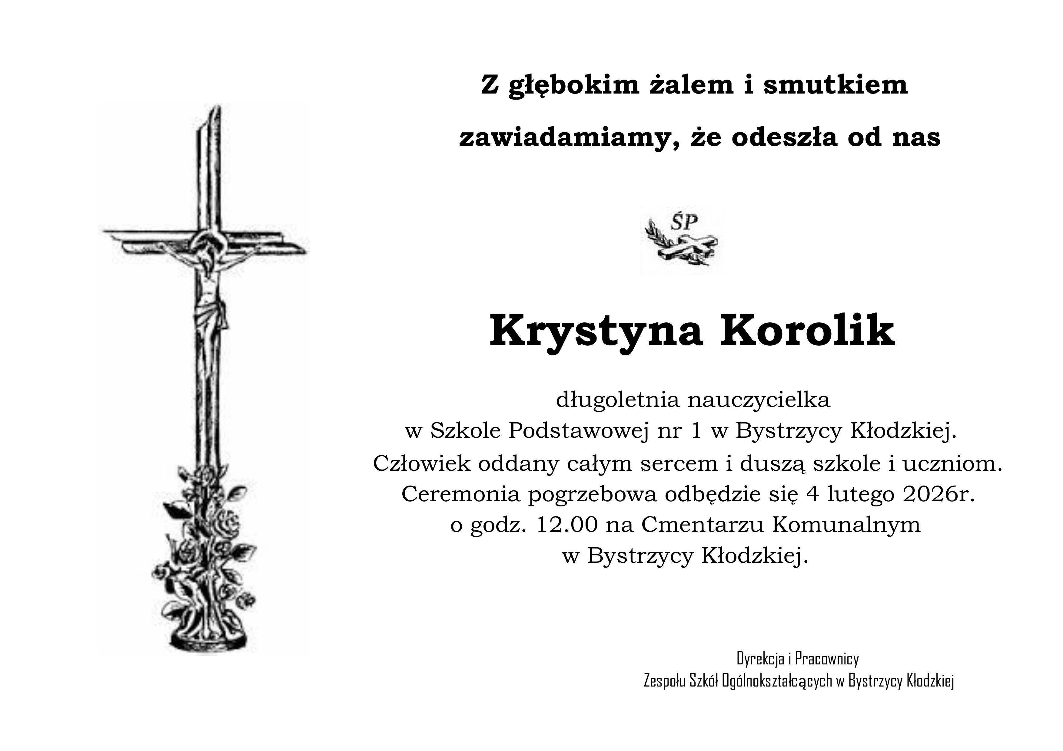 Z głębokim żalem i smutkiem